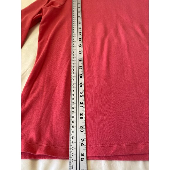 Talbots Vintage Pink Blouse Pullover Top Boat neck 3/4 Sleeves Petite L PL - Picture 11 of 13